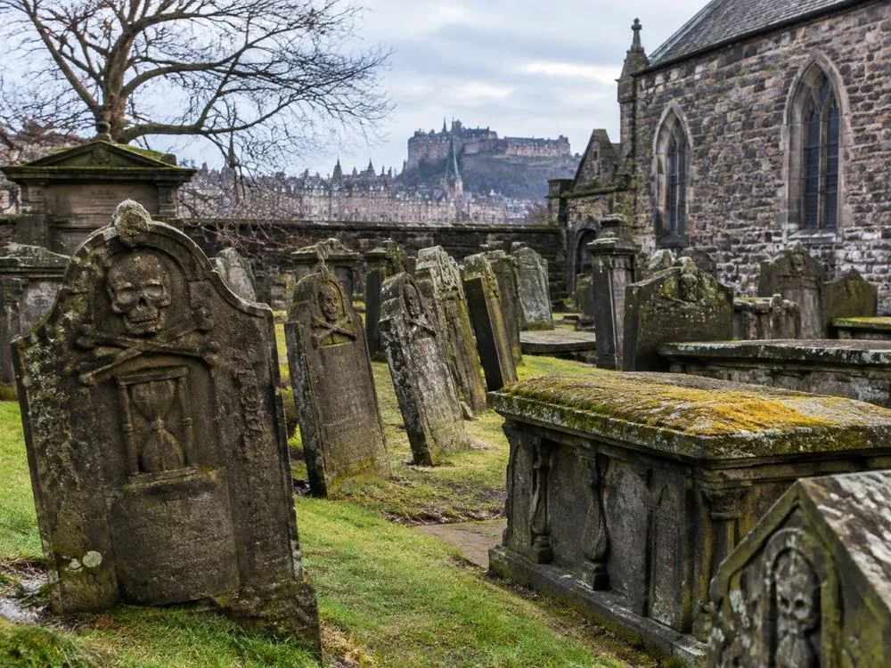 Mausoleen und Covenanters' Friedhof bei Greyfriars Kirkyard